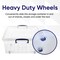 Superio Clear Storage Bin with Lid, Large Stackable Container with Lid, Wheeled Storage Box for Home, Tote for Garage, Storage, Clothing